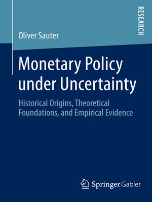 cover image of Monetary Policy under Uncertainty